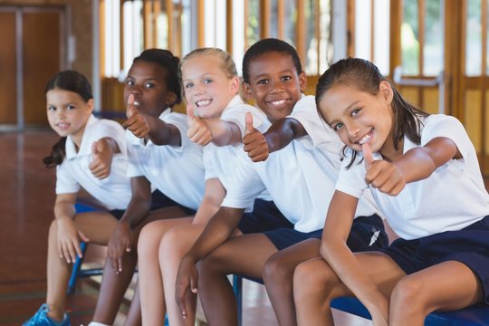 A group of happy school children